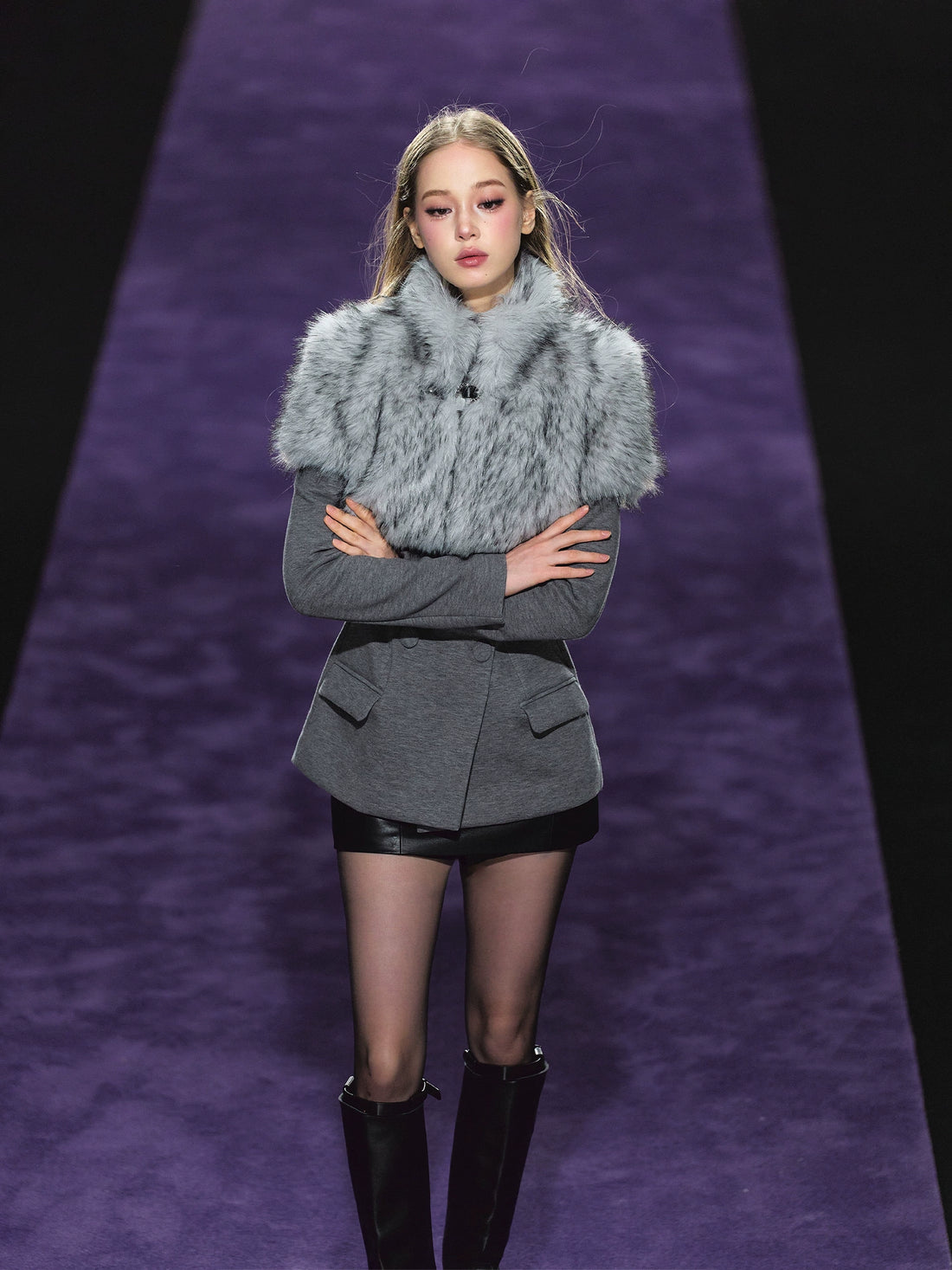 Faux Fur Cropped Jacket