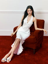 Lace Paneled Hollow Halter Mermaid Dress - CHINASQUAD
