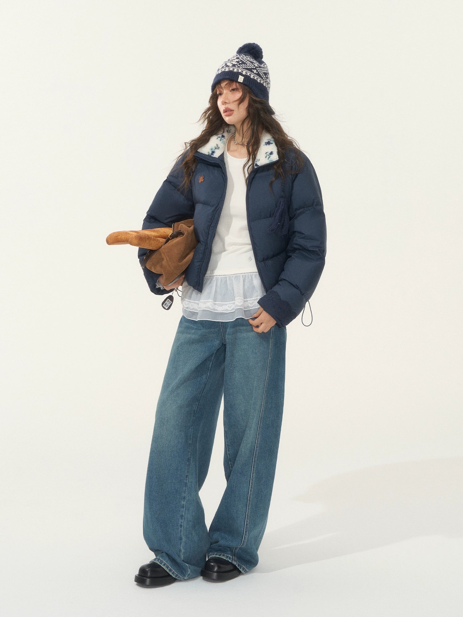 Faux Fur Collar Puffer Jacket