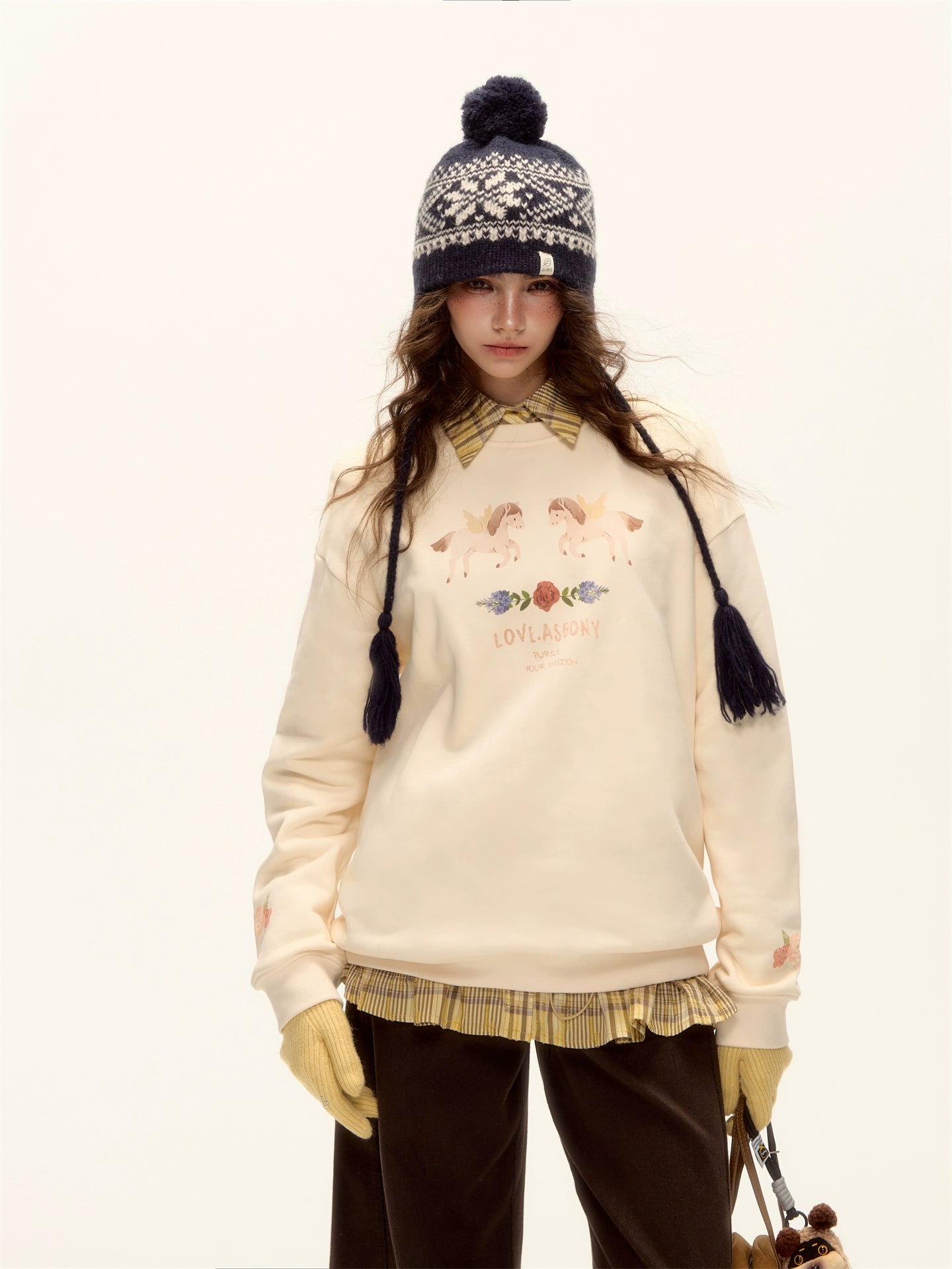 Winter Wool Knit Five-Finger Gloves