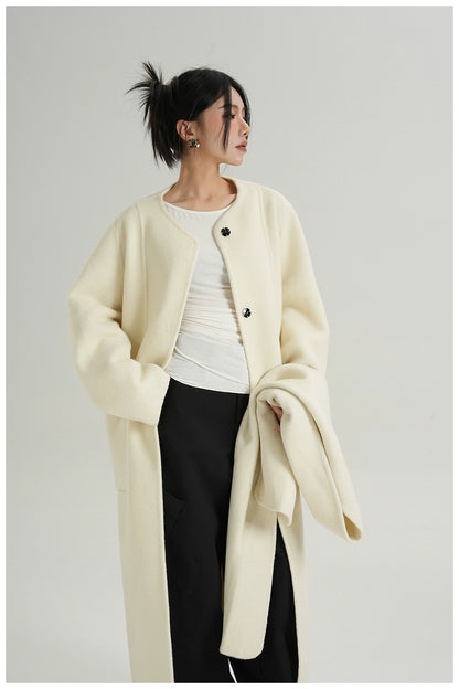 Oversized Double-Faced Wool Long Coat