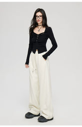 Frayed Wide Leg Pants - CHINASQUAD