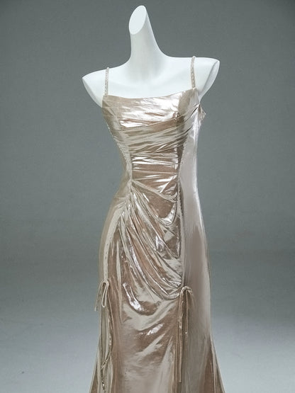 Molten Momo Liquid-Satin Couture Gown