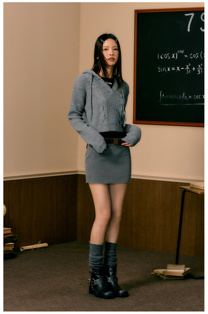 Blue &amp; Black Pullover Hooded Sweater - CHINASQUAD