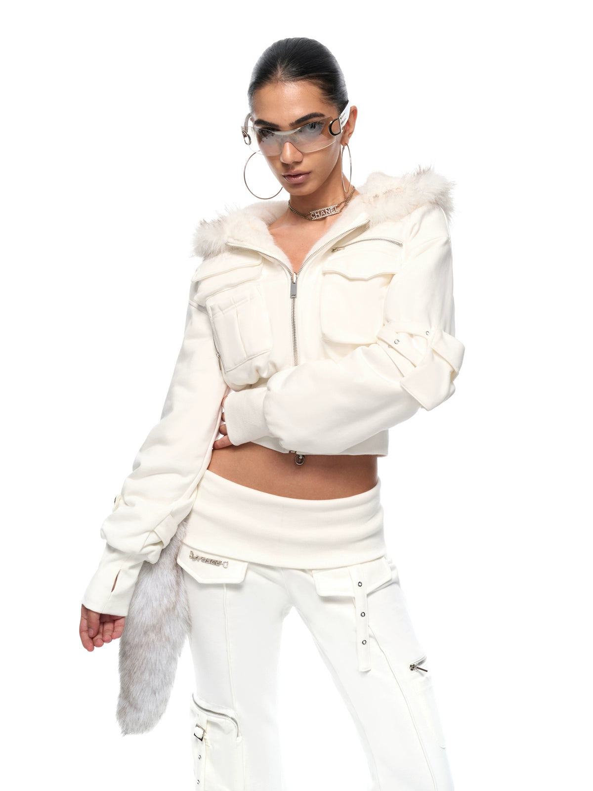 Waist-Cinched Hoodie &amp; Flare Pants Set