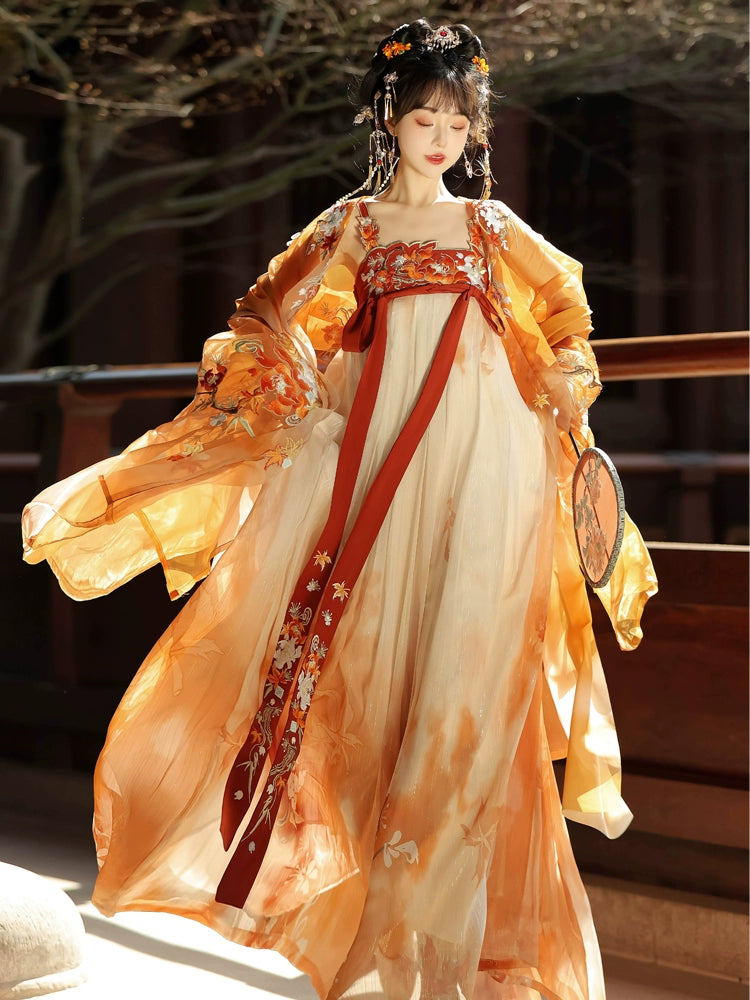 &quot;金枫玉树&quot; Tang Dynasty Hanfu Set