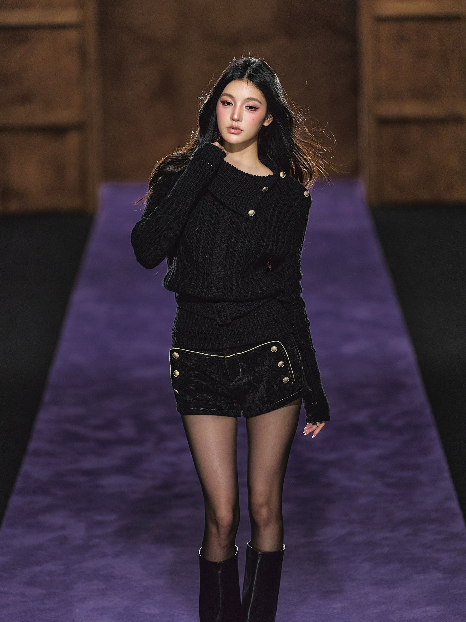 Australian Wool Cable Knit Turtleneck Sweater