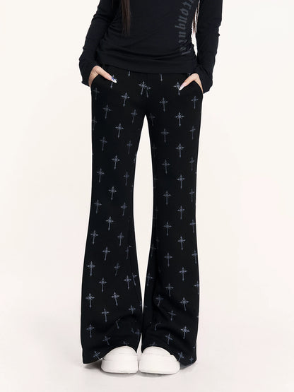 Hooded Sweatshirt Set with Shorts &amp; Flared Pants