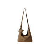 Oversized Woven Suede Tote Shoulder Bag ECODAY
