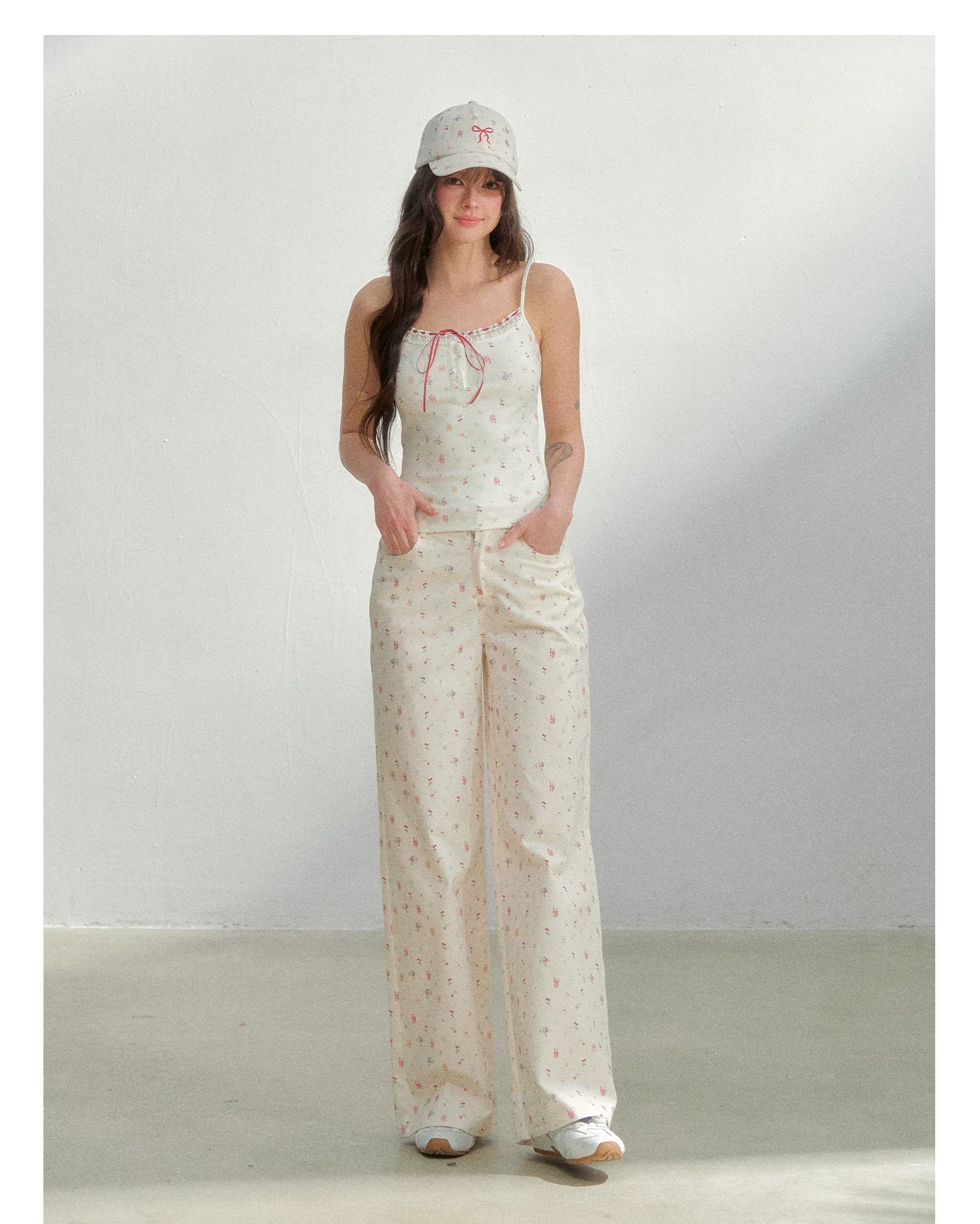 Sweet Oxygen Cotton Lace Trim Camisole