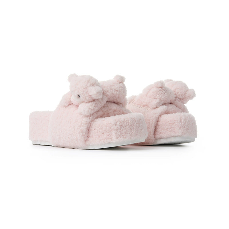 Teddy Plush Slide Slippers
