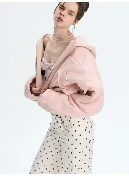 Retro Eco Faux-Fur Cropped Hooded Parka