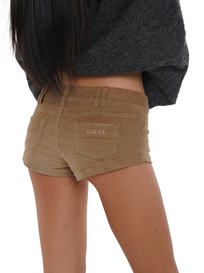 Winter Corduroy Low-Waist Shorts