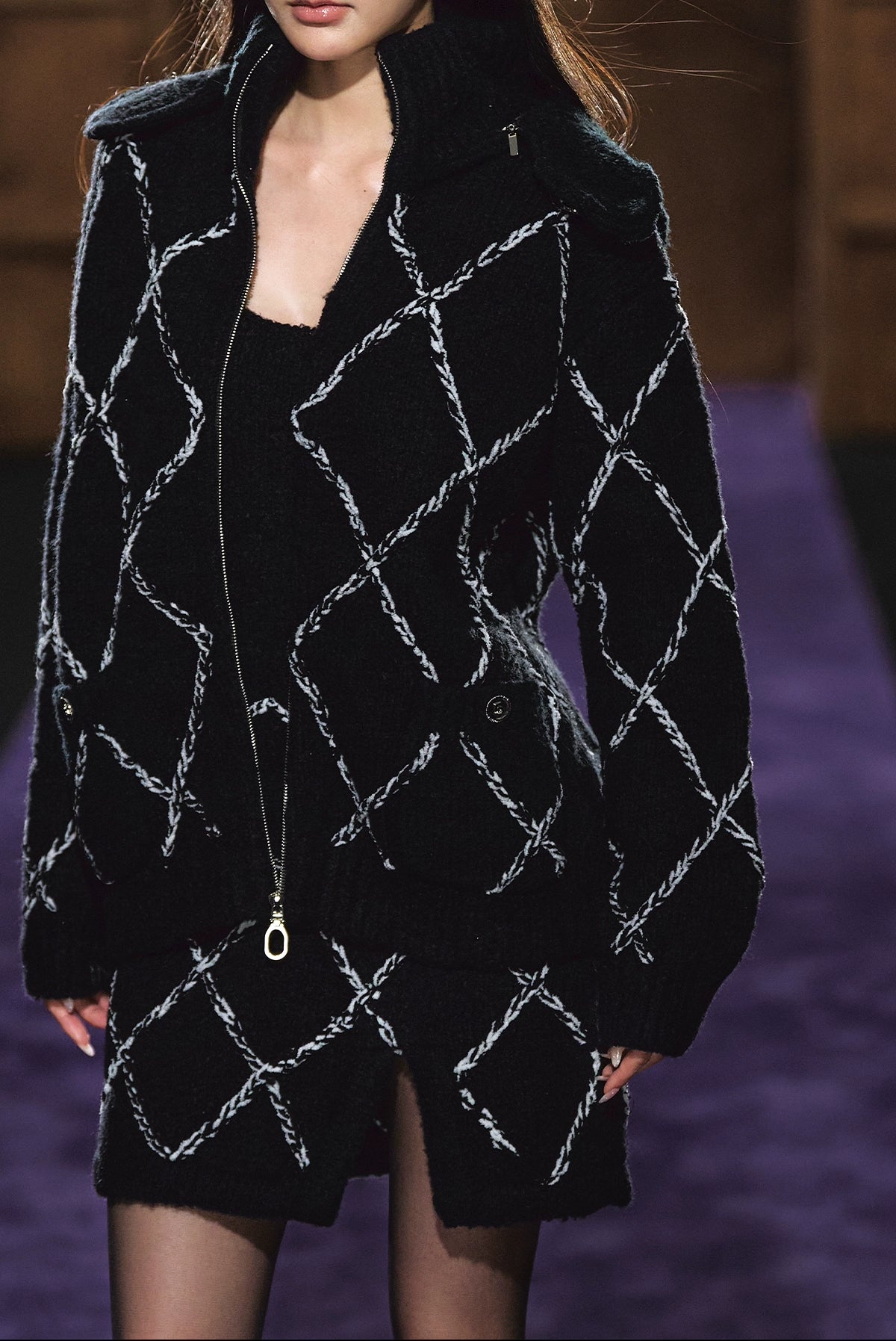 Wool-Blend Textured Hooded Cardigan &amp; Dress Set