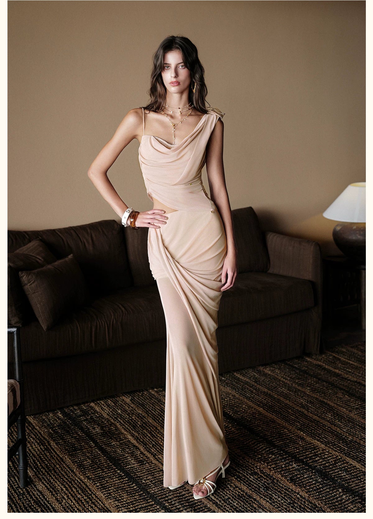 Lace Top and Mermaid Skirt Two-Piece Set