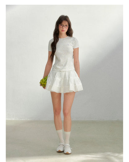 Air Like Green Apples Cotton Floral T-Shirt