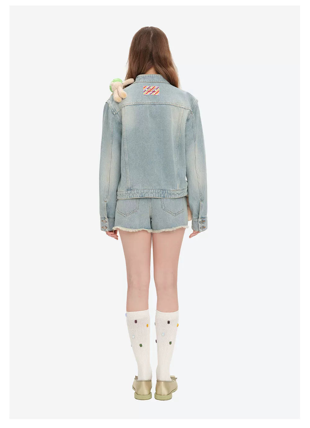 Zip-Up Vintage Denim Jacket