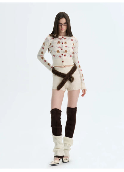 Cashmere-Blend Knit Cardigan Set