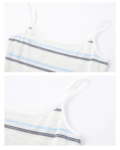 Relaxed Stripe Layered Cardigan Set