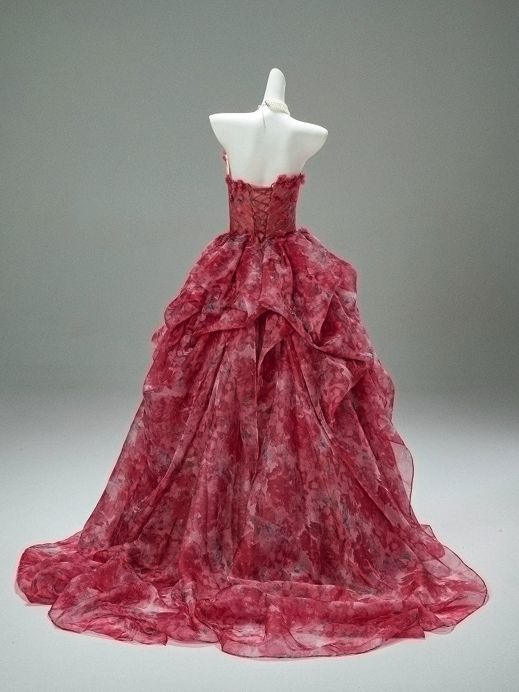 True Crimson Reverie Couture Gown