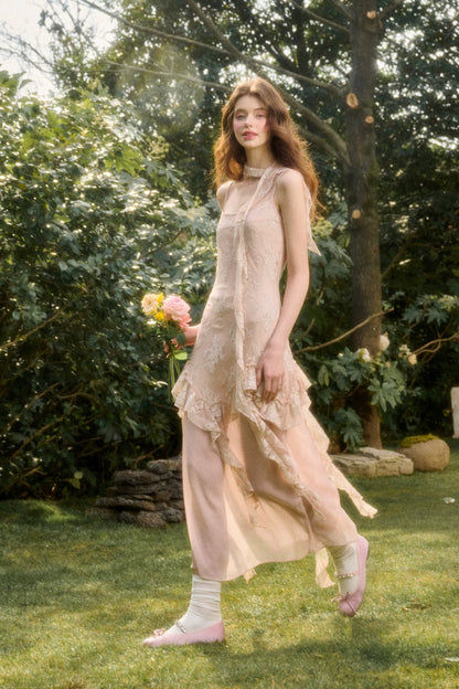 Pink Cloud Lace Fairy Dress