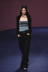 Double-Waistband Two-Piece Wide-Leg Pants - CHINASQUAD