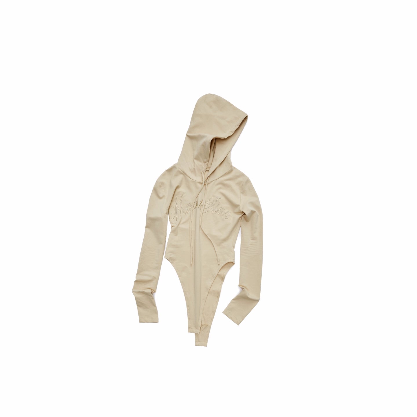 Embroidered Letter Drawstring Hooded Jumpsuit