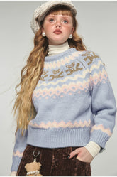 Retro Bear Crewneck Loose Sweater - CHINASQUAD