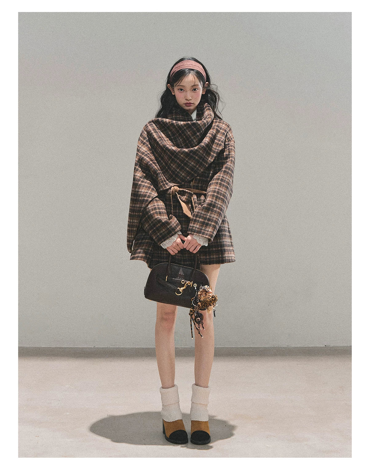 French British-Style Wool Coat