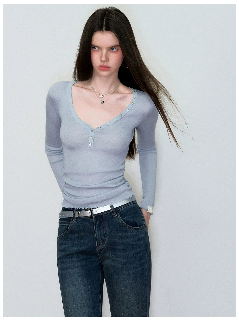 Minimalist Matte Pin-Buckle Slim Leather Belt
