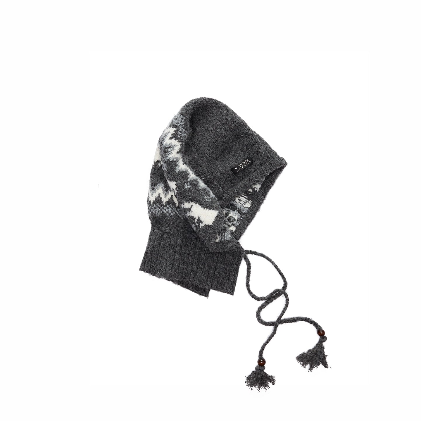 Fair Isle Pony Jacquard Knit Balaclava Hat