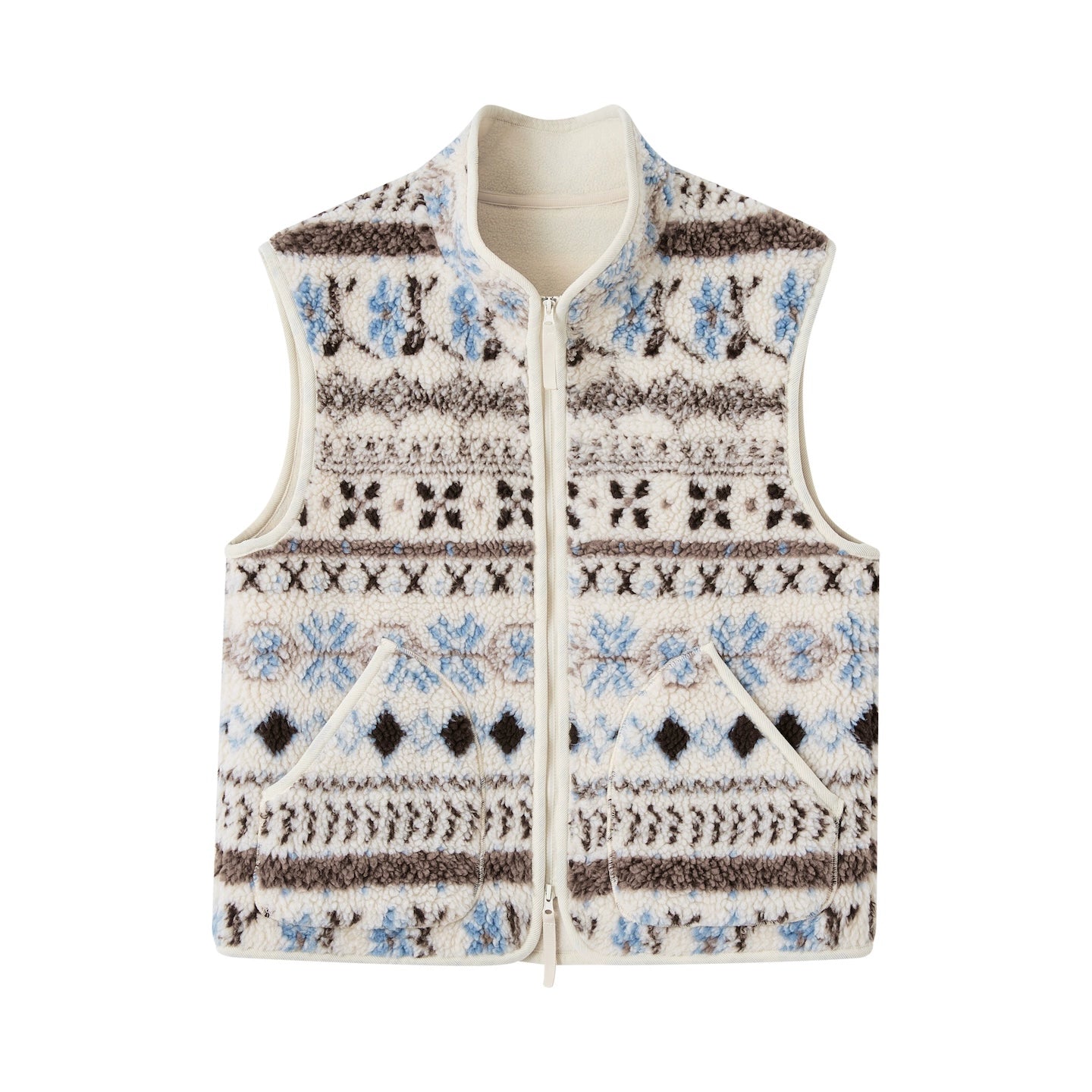 Fair Isle Fleece Knit Vest