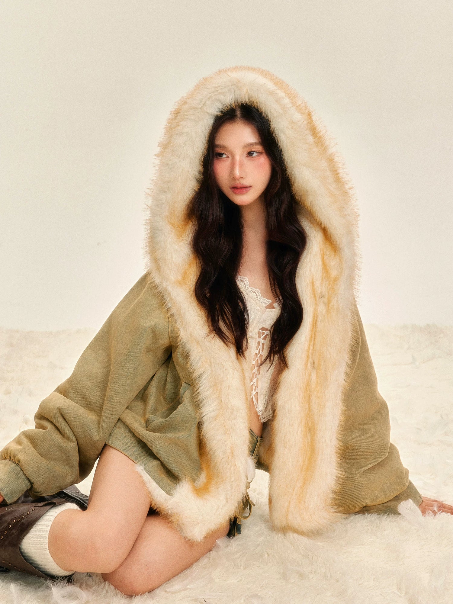 Reversible Eco-Faux Fur Denim Jacket