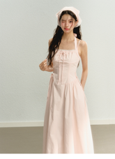 Pink Spaghetti Strap Dress - CHINASQUAD