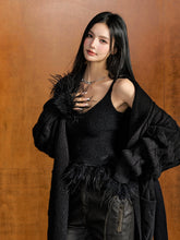 Ostrich Feather Cardigan & Vest Set - CHINASQUAD