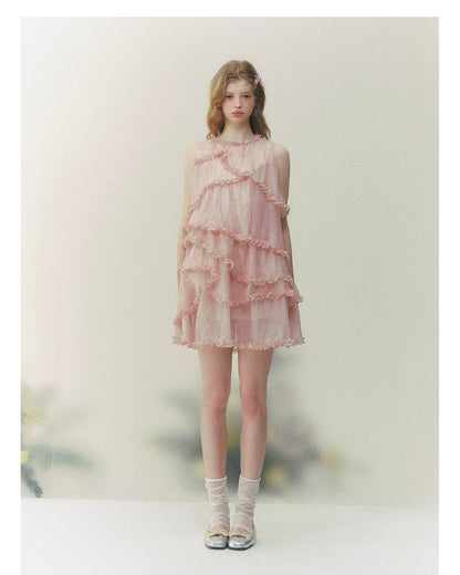 Pink Mist Tiered Ruffle Dress