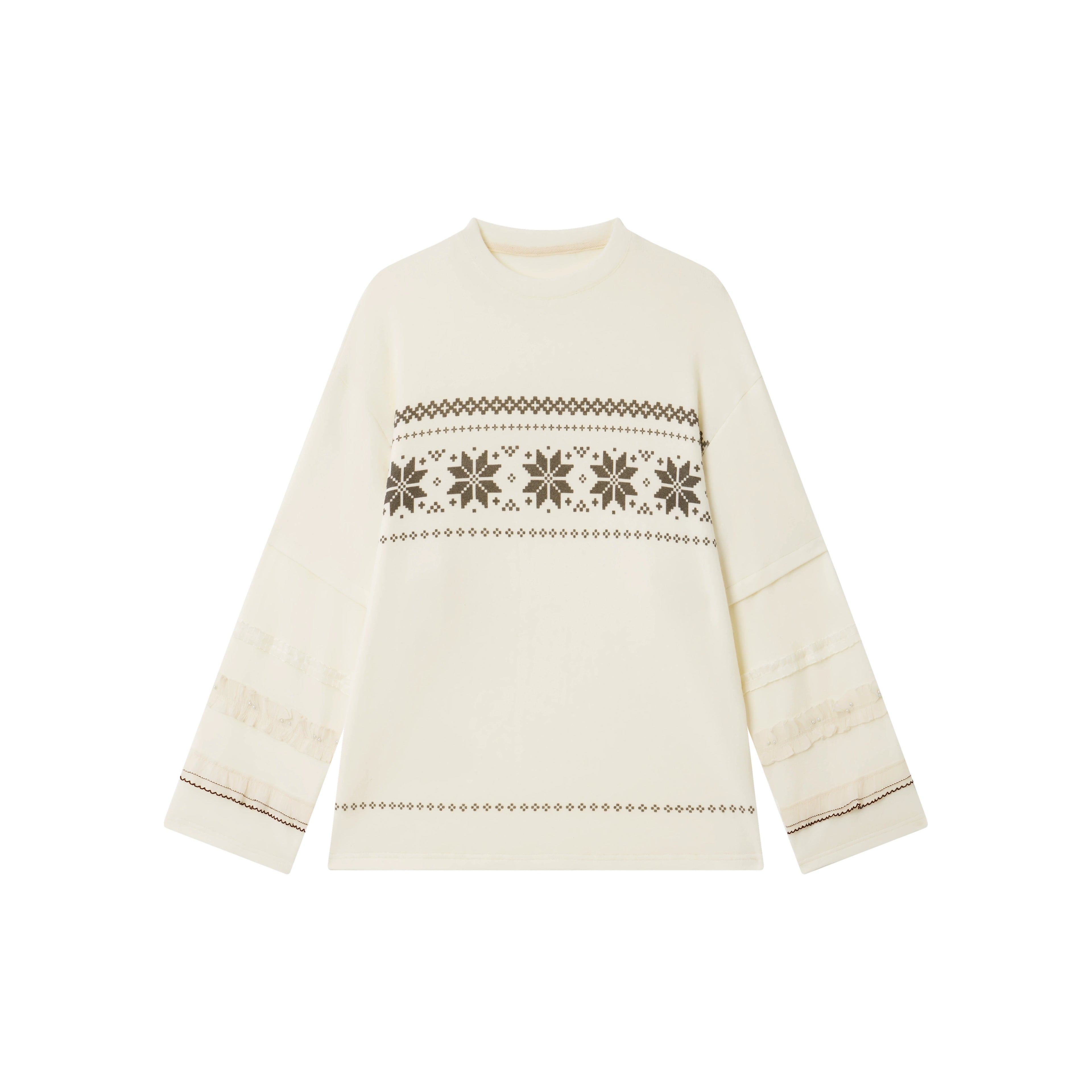 Layered Lace-Trim Long-Sleeve T-Shirt