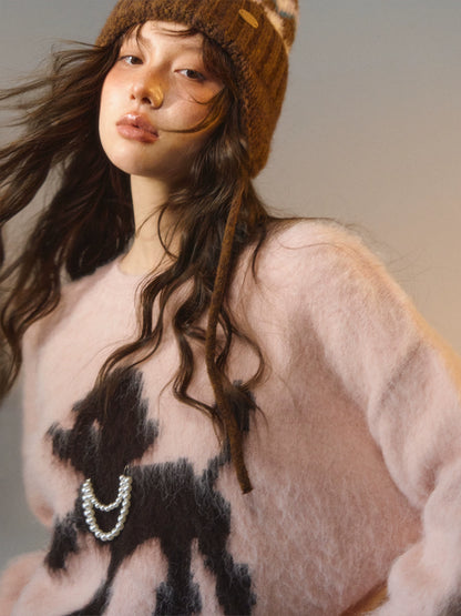 Playful Puppy Crewneck Sweater