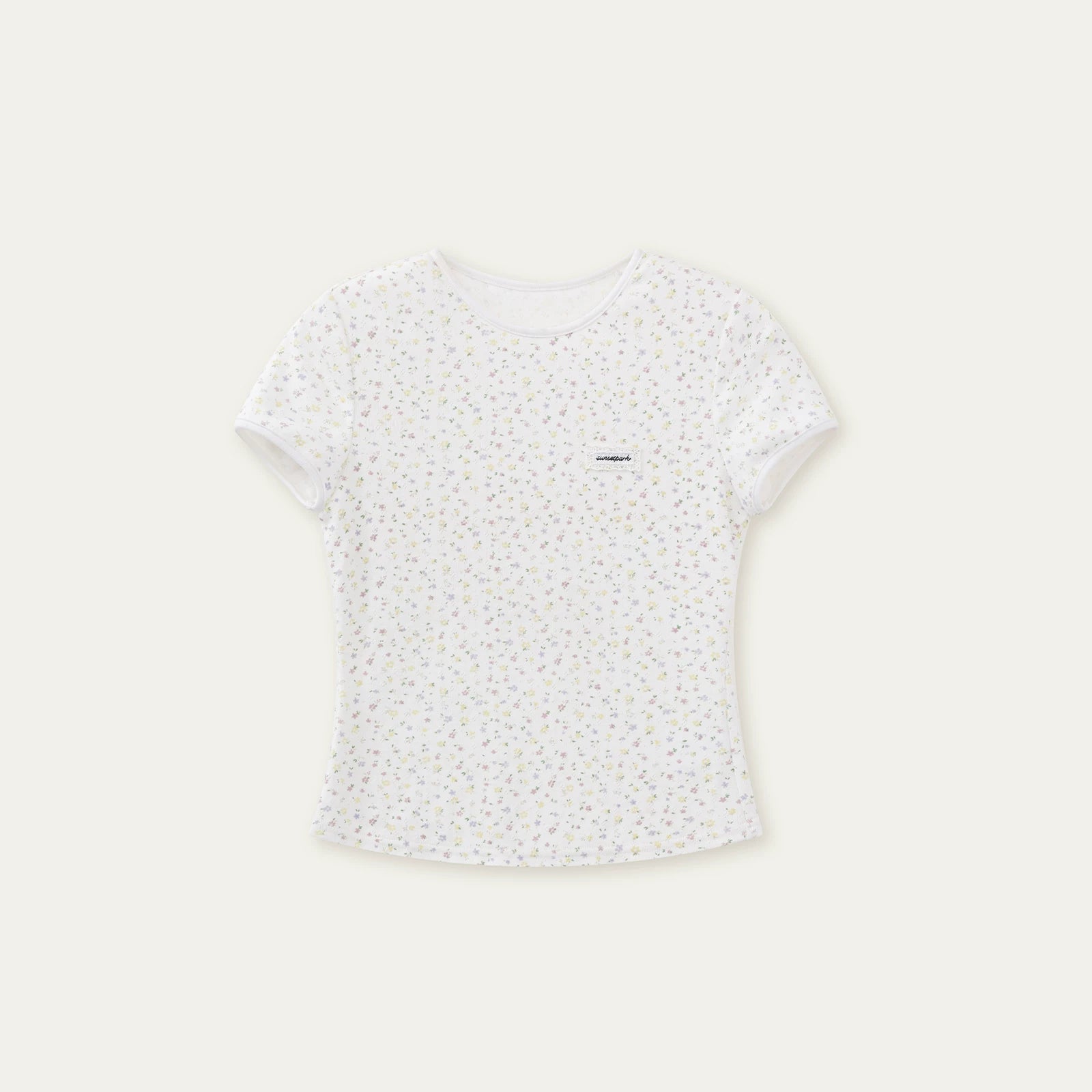 Air Like Green Apples Cotton Floral T-Shirt