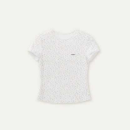 Air Like Green Apples Cotton Floral T-Shirt