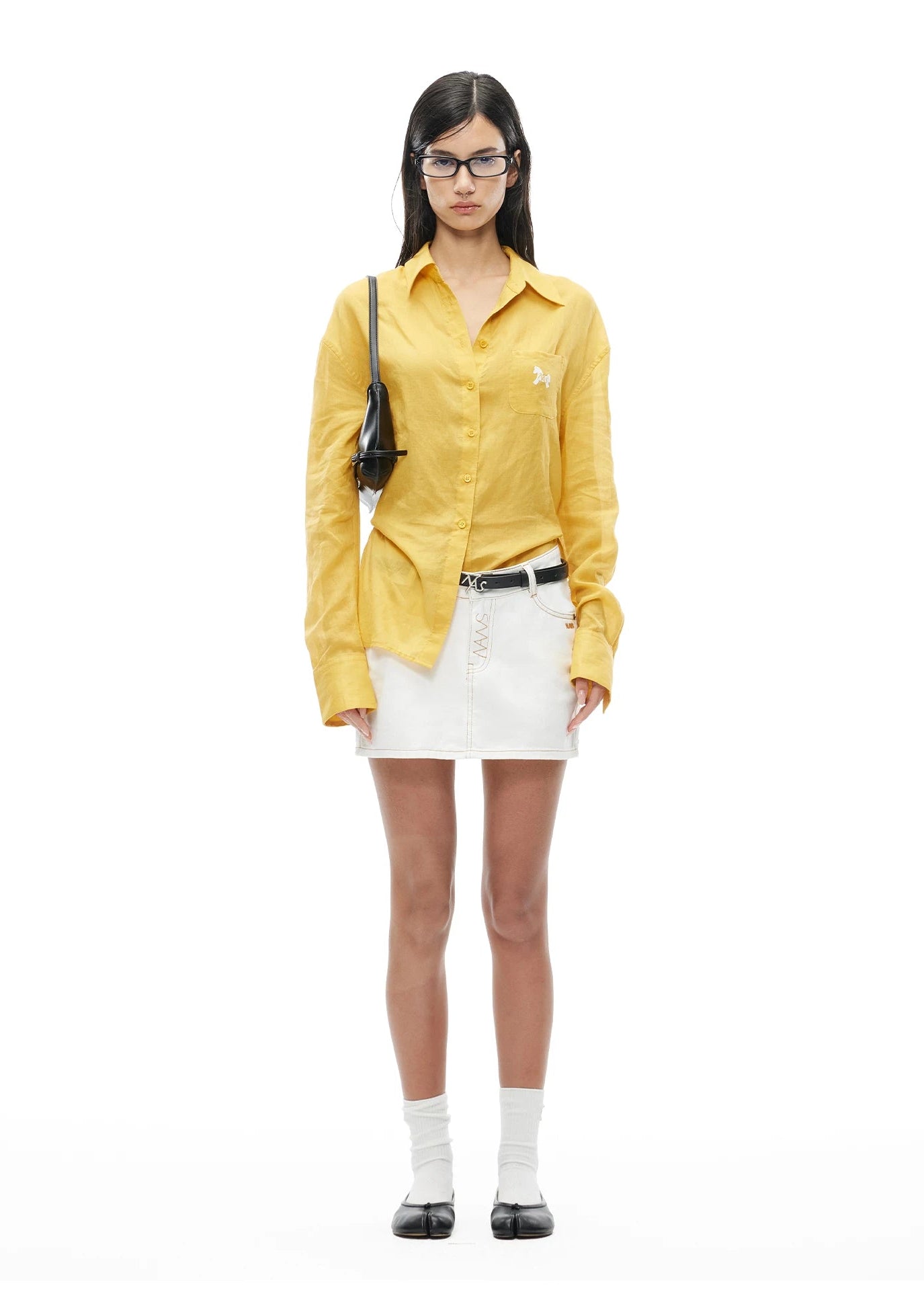 Equestrian Denim Mini Skirt