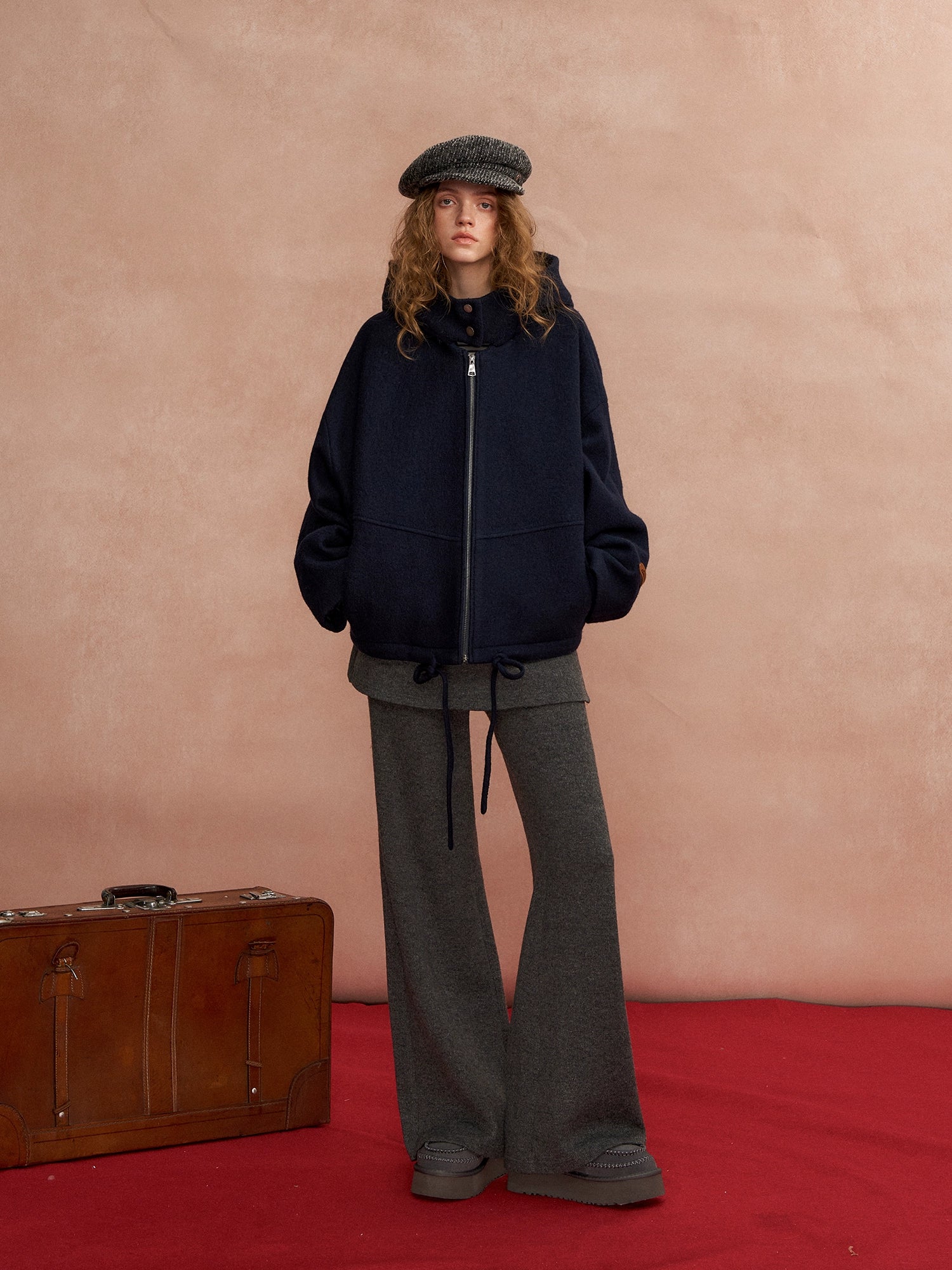 Hooded Cropped Wool Sweater