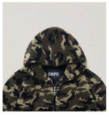 Cross Relic Oversized Faux Fur Hoodie