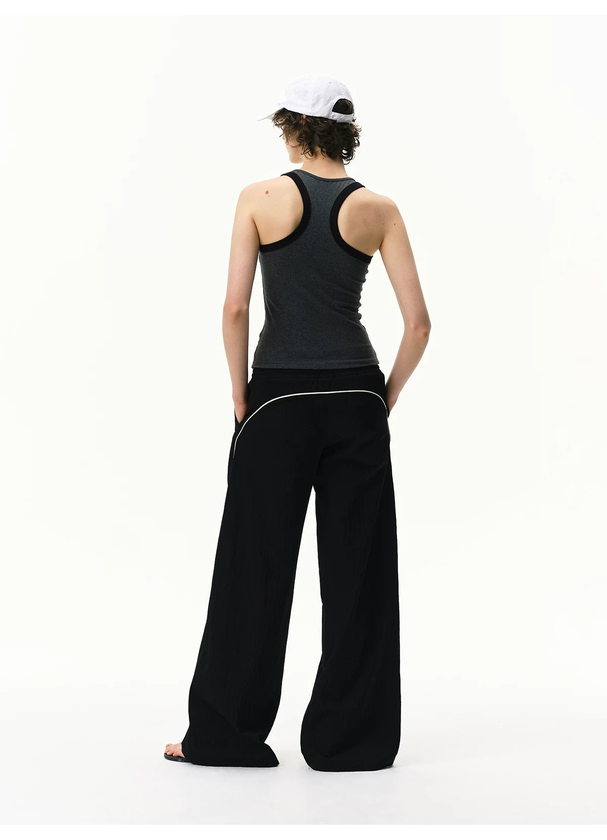 Layered Lace Trim Racerback Tank Top