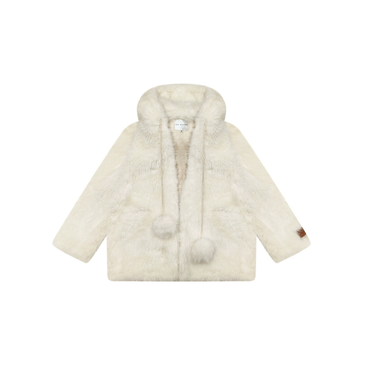 Short Hooded Faux Fur Coat