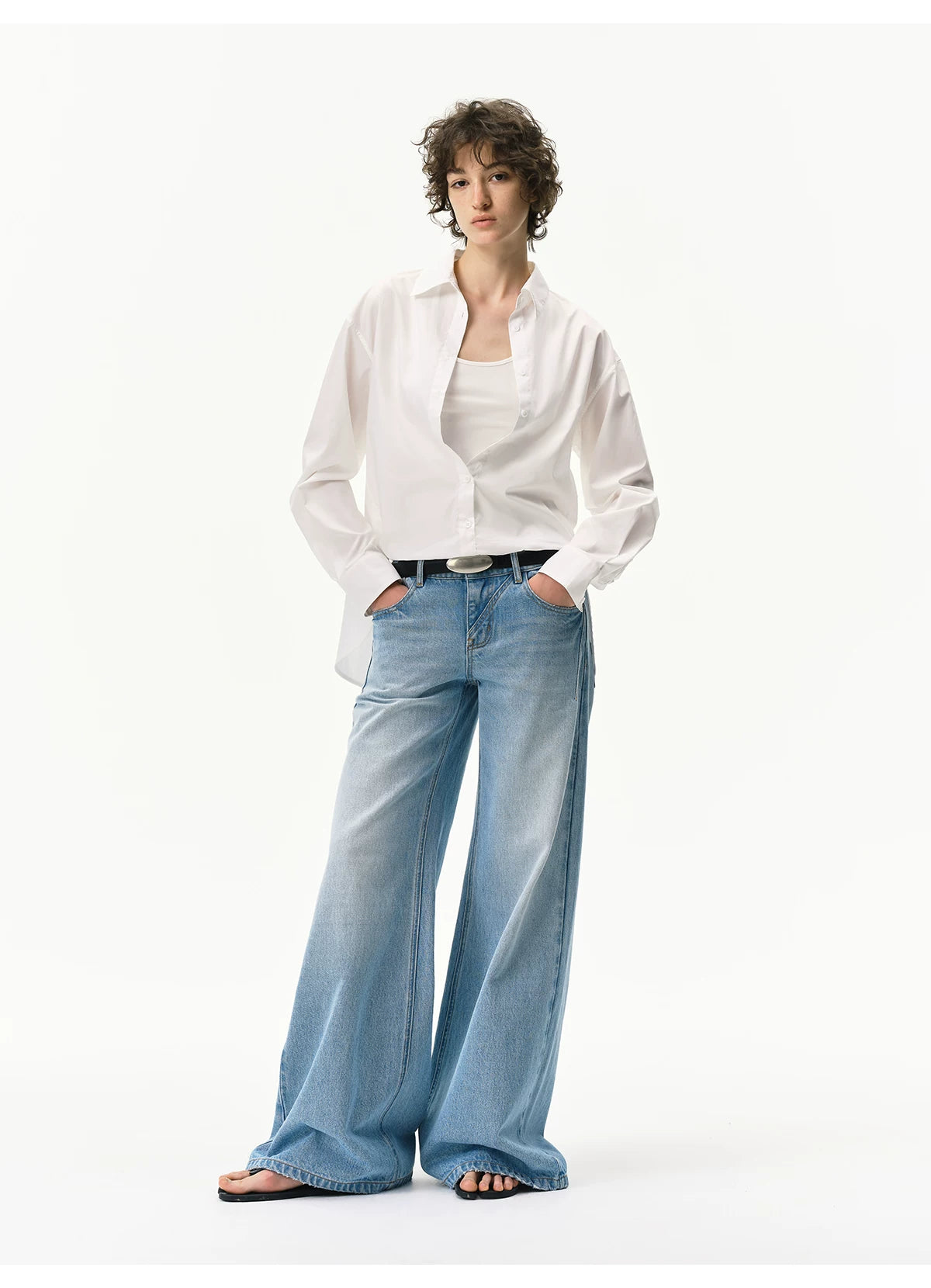 Lyocell Layered Two-Piece Shirt