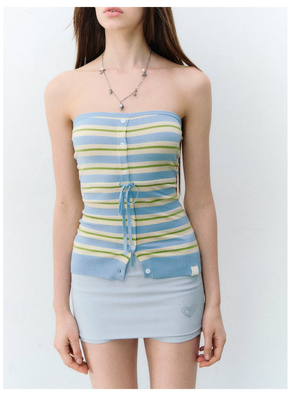 Sea Salt Ice Bar Colorblock Stripe Drawstring Waist