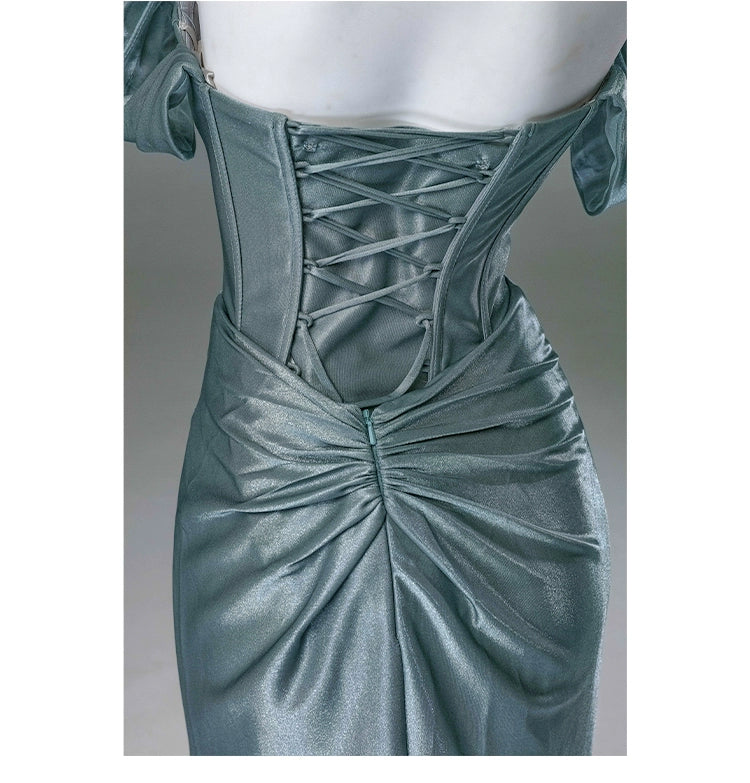 Stellar Blue Aura Couture Gown