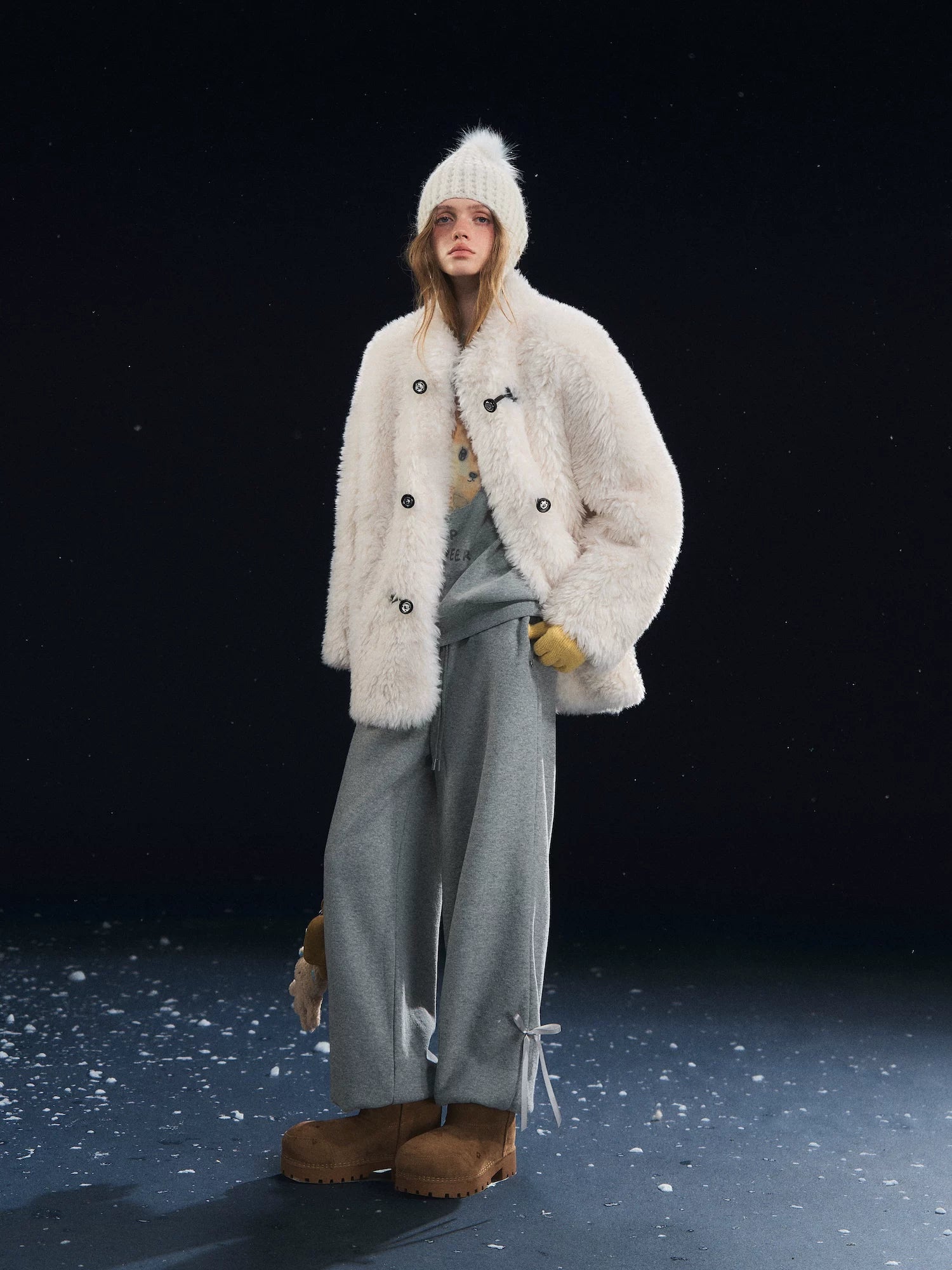 Plush Button-Up Fleece Jacket