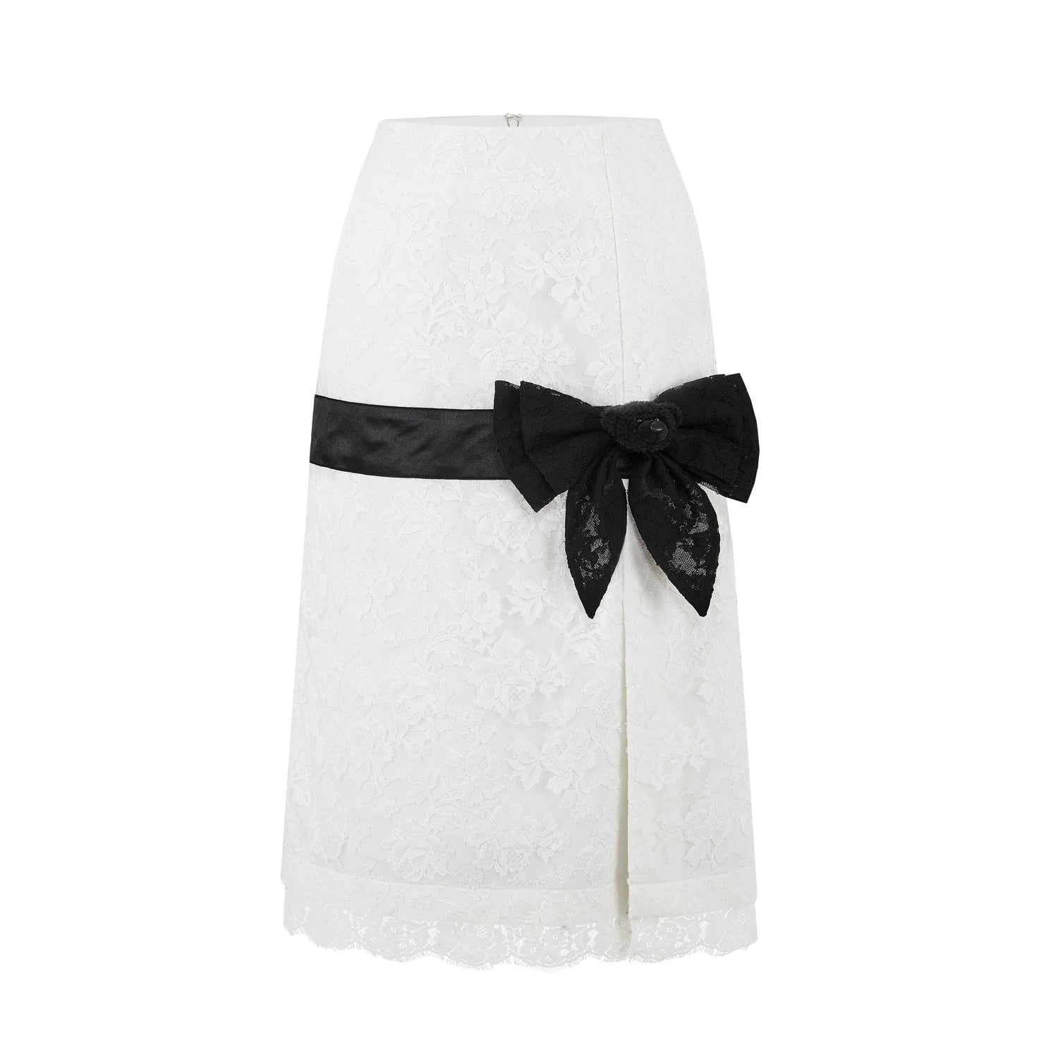 Bow Lace Midi Skirt